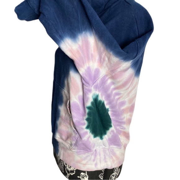 Wildfox Ombre Tie dye Hoodie Sweatshirt Blue Pink Purple Green - Picture 5 of 10